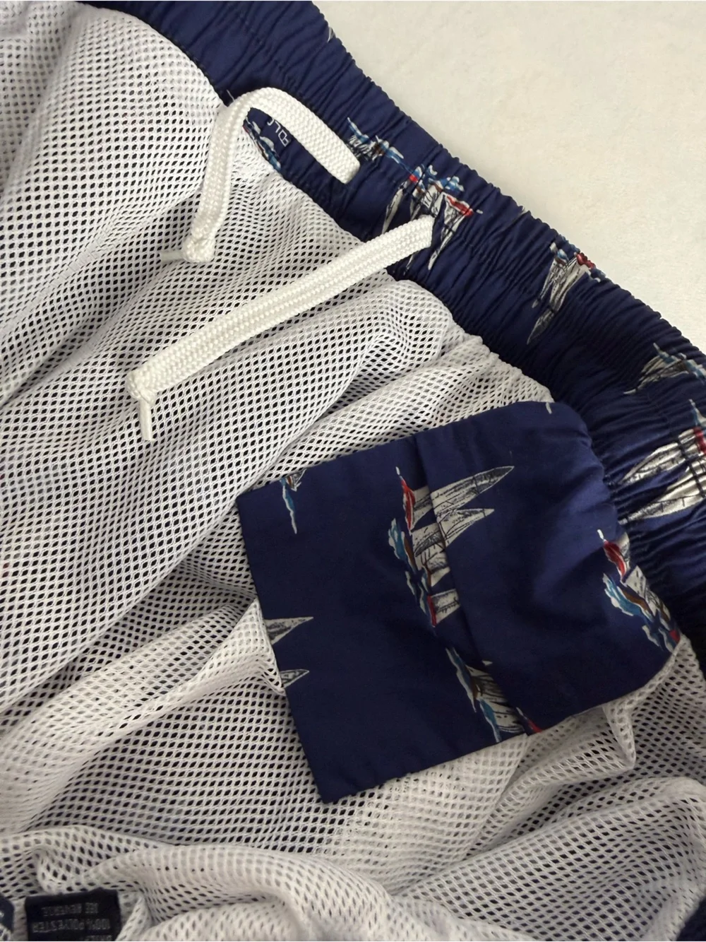 Polo Ralph Lauren Swim‎ Trunks Lined Shorts Mens Sailboat Print